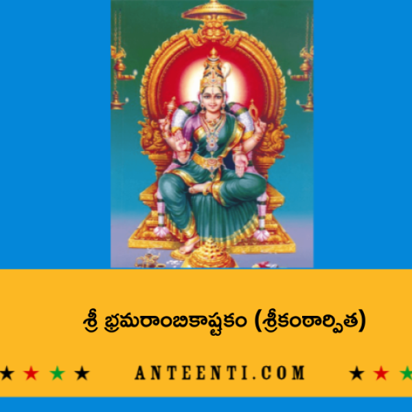 Sri Bhramarambika Ashtakam (Sri Kantarpita) – శ్రీ భ్రమరాంబికాష్టకం (శ్రీకంఠార్పిత) - Telugu Lyrics