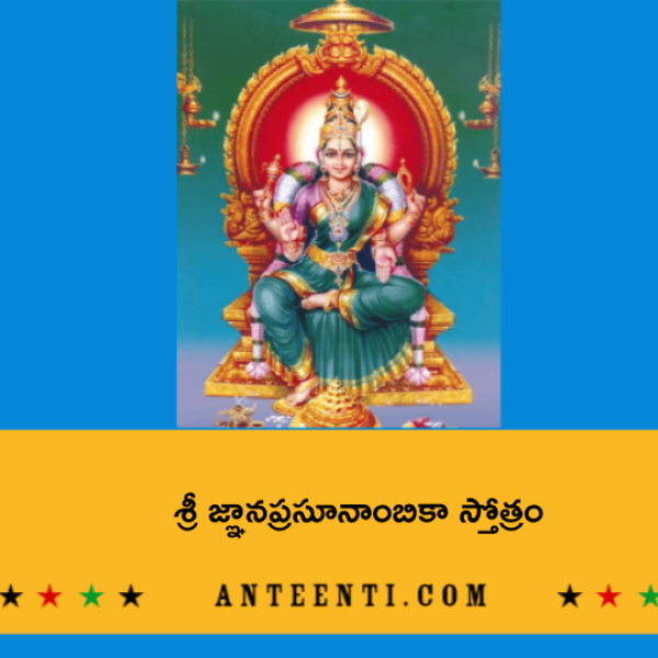 Sri Gnana Prasunambika Stotram – శ్రీ జ్ఞానప్రసూనాంబికా స్తోత్రం - Telugu Lyrics