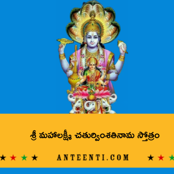 Sri Mahalakshmi Chaturvimsati Nama Stotram – శ్రీ మహాలక్ష్మీ చతుర్వింశతినామ స్తోత్రం - Telugu Lyrics