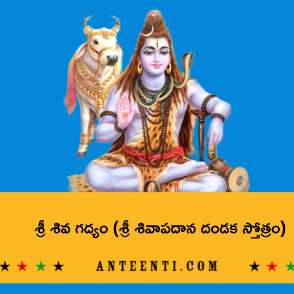 Sri Shiva Gadyam (Shivapadana Dandaka Stotram) – శ్రీ శివ గద్యం (శ్రీ శివాపదాన దండక స్తోత్రం) - Telugu Lyrics